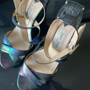 Jimmy choo block heels blue